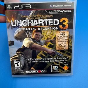 Uncharted 3 Drakes Deception PS3 Game of the Year Edition Playstation 3 Complete